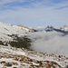 unser Abstieg beginnt; mit Blick auf Hächle, Strick, "Cerro Torre" und Fürstein;
ganz hinten rechts ist Widderfeld noch erkennbar