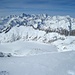 Rhonegletscher, dahinter die grossen Berner Lauteraarhorn 4042m und Schreckhorn 4078m