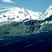 Überm Gletscherbruch des Unteren Theodulgletschers mit Monte Rosa u. Lyskamm