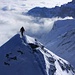 Marcel unterwegs auf dem Gipfelgrat zum Pizol (2844,0m).