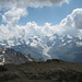 Bernina mit Morteratsch-Gletscher in Bildmitte