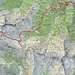 Ungefähre Route Ribia-Catögn-Alzasca.
