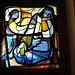 leuchtendes Glasfenster in der Kirche von Luthern Bad