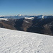 Blick Richtung Val Colla, Comer-See und die dahinter liegenden Berge