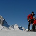 "Gipfelfoto" auf dem Rücken des Chreialpfirst mit den Giganten Altmann und Säntis als "Beobachter"