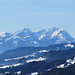 Die Schweizer Berge heute in weiter Ferne ... 
...rangezoomt dann doch etwas näher...