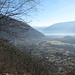 bereits nach kurzem Aufstieg schöner Blick auf das Maggia-Tal Richtung Locarno