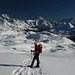 was für ein Ausblick beim Rückweg: Hohe Gaißl, Cristallo und Sorapiss (von links)
