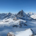 Dent d'Hérens, Matterhorn, Dent Blanche, Grand Cornier (von links)