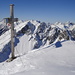 geschafft! Blick nach Norden über die Ruitelspitze zu den Allgäuer Alpen, zum Großen Krottenkopf und zur Marchspitze(rechts)