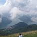 Aussicht vom Monte Boglia zum Monte Bré und Luganersee runter