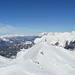 Der doppelte Alpstein: Blick über den Grat zwischen Tschingla und Alpstein. Im Hintergrund das Alpstein-Gebirge