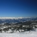 Blick vom Hirzberg nach Osten zu Totem Gebirge, Gseis und anderen schönen Gebirgsgruppen