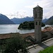 Ossuccio: campanile della chiesa di S.Maria Maddalena davanti l'Isola Comacina. Questa è l'inquadratura più fotografata per rappresentare il Lago di Como. Peccato per i due fili <br />