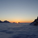 Sonnenuntergang über dem Nebelmeer II