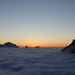 Sonnenuntergang über dem Nebelmeer III