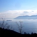 der Ausblick auf Isola Madre, Isola Bella und Isola dei Pescatori (dunstig)