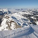 Skigebiet Hoch Ybrig, Nebelmeer über dem Vierwaldstädtersee mit Pilatus, Rigi und Mythen