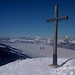 Garmil: Gipfelkreuz und die Churfirsten als Hintergrund