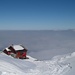 Bei der Skihütte im Skigebiet der Ebenalp gibts dann ein schönes Nebelmeer!
