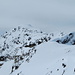 der heute stark verwächtete Gipfelgrat zum Hauptgipfel des Piz Lagrevs