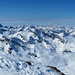 Gipfelpanorama Il Chapütschin - Blick nach WSW bis zum Monte Rosa-Massiv