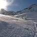 Il gruppo di scialpinisti che ci ha invitato a seguirli sul Poncione di Val Piana