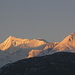 oberhalb  von Finnu: Weisshorn und  Bishorn