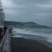 Stürmische Brandung in Nice an Baie des Anges.