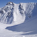 Tauberspitze beim Aufstieg zum Elmer Muttekopf(Skitour am 16. März 2006), aus dieser Perspektive wirkt die Aufstiegsflanke unbegehbar steil