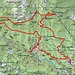Ungefähre Route Sementina-Wasserfassung-Pianello