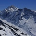 Gipfelaussicht vom Sackhorn (3204m) nach Osten aufs Aletschhorn (4193m) und meinem nächsten Skitourenziel Schinhorn (3796,8m).