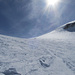 Pistenähnliche Verhältnisse auf dem Gletscher.