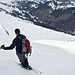 Martin bei der Einfahrt in die Traverse bei Rossstelli