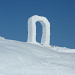 Schneeskulptur oberhalb von Chlus