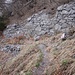 Stützmauern unterhalb des Erzhus