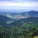 Blick vom Lahnenkopf auf den Ort Schliersee,darüber der Schliersberg(neuerdings auch Rohnberg genannt)