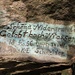 Gelobtbach-Wasserfall, Inschrift