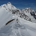 Gipfelgrat Suldenspitze mit Blick auf Königspitze und Ortler