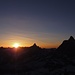 Matterhorn und Dent d'Herens im letzten Abendlicht