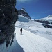 Der wunderschöne "hochalpine Winterwanderweg" zu der Britanniahütte. Landschaftlich sehr reizvoll, aber heiss ist es!!