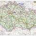 Übersichtskarte von Tschechien mit den besuchten Orten und Lage des Landeshöhepunktes Snĕžka / Śnieżka (1602,3m).