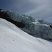 Gletscherabbruch unterhalb der Aufstiegsrampe