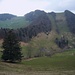 Aussicht beim Aufstieg aufs Chellenchöpfli zum Passwang (1204,1m); rechts ist der Schattberg (1166m).