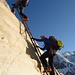 Über Leitern und Tritte geht es stetig hoch zu den Oberaletschhütten, Foto von [u Schlumpf]