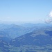 Blick in die Heimat; u. a. Kamenpwand, Hochplatte und Hochgern