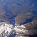 Monte Cinto (2'706 m), lac de Calacuccia et Cirque de la Solitude (en bas, milieu de la photo)