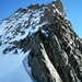 Der Gratbeginn auf 3900m oberhalb des Skidepots. Er ist nirgens besonders schwierig, doch hat er fast durchwegs die Kletterschwierigkeit II.