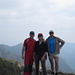 [u Amedeo], [u Ewuska] e Rinaldo in cima al Sasso Grande