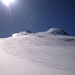 Rückblick zum Gipfel des Bishorn, bereits wieder im Abstieg
(Handy-Foto von mir)